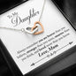 To My Daughter - Mom Gift - Twin Heart Necklace