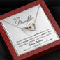 To My Daughter - Mom Gift - Twin Heart Necklace